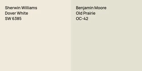 SW 6385 Dover White vs OC-42 Old Prairie