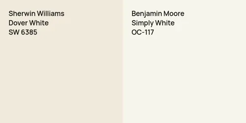 SW 6385 Dover White vs OC-117 Simply White