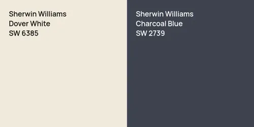 SW 6385 Dover White vs SW 2739 Charcoal Blue