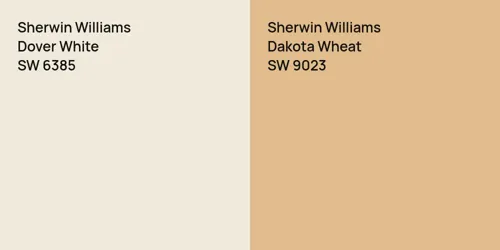 SW 6385 Dover White vs SW 9023 Dakota Wheat