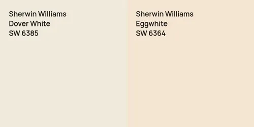 SW 6385 Dover White vs SW 6364 Eggwhite