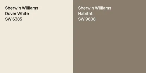 SW 6385 Dover White vs SW 9608 Habitat