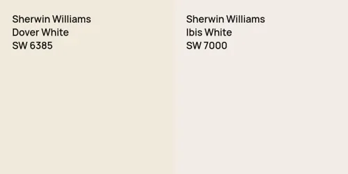 SW 6385 Dover White vs SW 7000 Ibis White