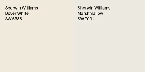 SW 6385 Dover White vs SW 7001 Marshmallow