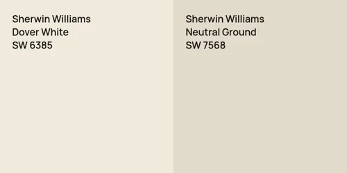 SW 6385 Dover White vs SW 7568 Neutral Ground