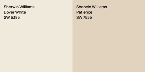 SW 6385 Dover White vs SW 7555 Patience