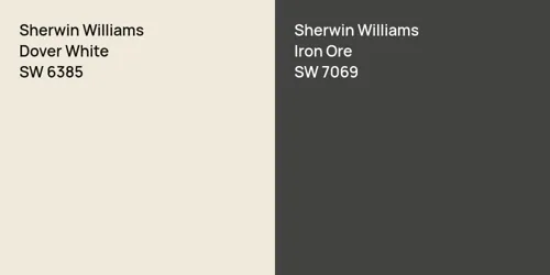 SW 6385 Dover White vs SW 7069 Iron Ore