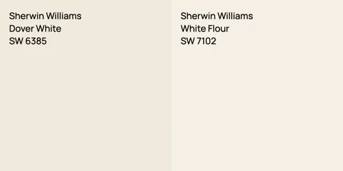 SW 6385 Dover White vs SW 7102 White Flour