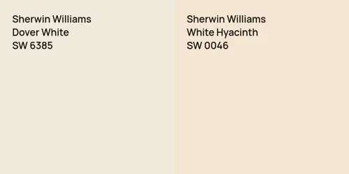 SW 6385 Dover White vs SW 0046 White Hyacinth