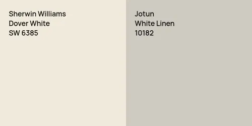 SW 6385 Dover White vs 10182 White Linen