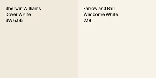 SW 6385 Dover White vs 239 Wimborne White