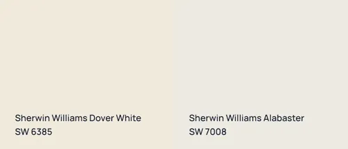 SW 6385 Dover White vs SW 7008 Alabaster