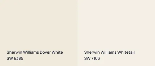 SW 6385 Dover White vs SW 7103 Whitetail