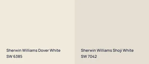 SW 6385 Dover White vs SW 7042 Shoji White