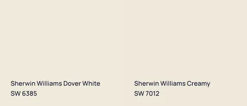 SW 6385 Dover White vs SW 7012 Creamy