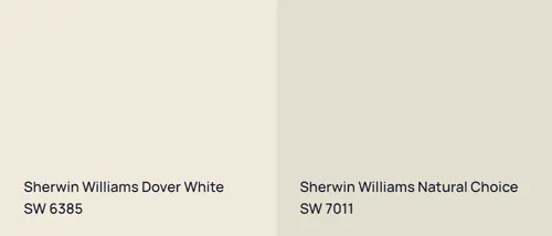 SW 6385 Dover White vs SW 7011 Natural Choice