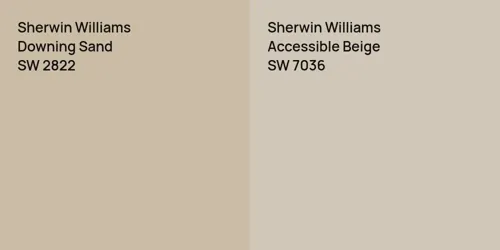 SW 2822 Downing Sand vs SW 7036 Accessible Beige