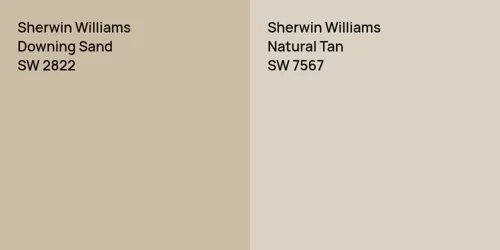 SW 2822 Downing Sand vs SW 7567 Natural Tan