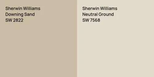 SW 2822 Downing Sand vs SW 7568 Neutral Ground