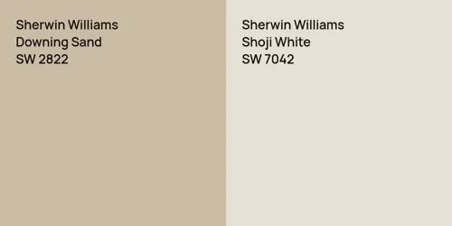 SW 2822 Downing Sand vs SW 7042 Shoji White