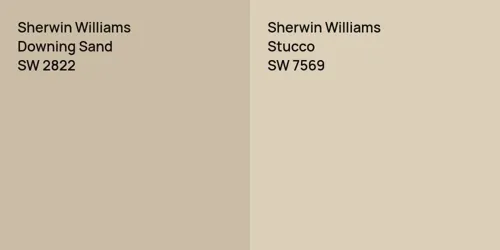 SW 2822 Downing Sand vs SW 7569 Stucco