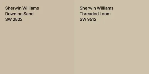 SW 2822 Downing Sand vs SW 9512 Threaded Loom