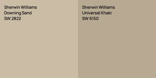 SW 2822 Downing Sand vs SW 6150 Universal Khaki