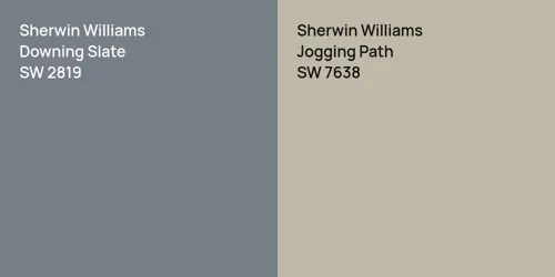 SW 2819 Downing Slate vs SW 7638 Jogging Path