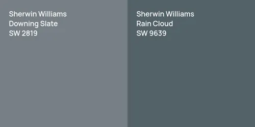 SW 2819 Downing Slate vs SW 9639 Rain Cloud