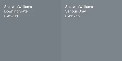 SW 2819 Downing Slate vs SW 6256 Serious Gray