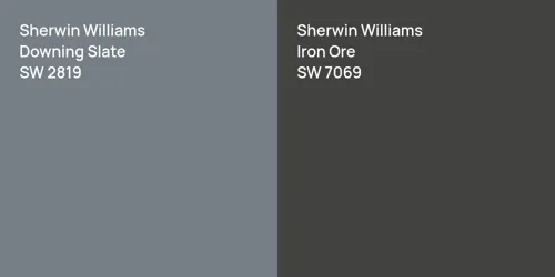 SW 2819 Downing Slate vs SW 7069 Iron Ore