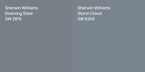 SW 2819 Downing Slate vs SW 6249 Storm Cloud