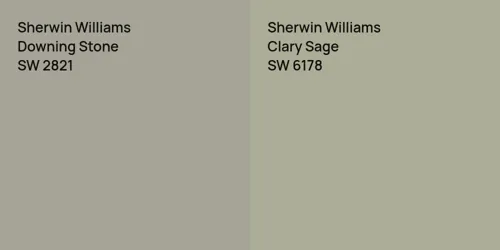 SW 2821 Downing Stone vs SW 6178 Clary Sage