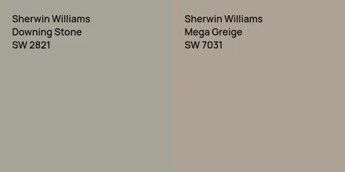 SW 2821 Downing Stone vs SW 7031 Mega Greige