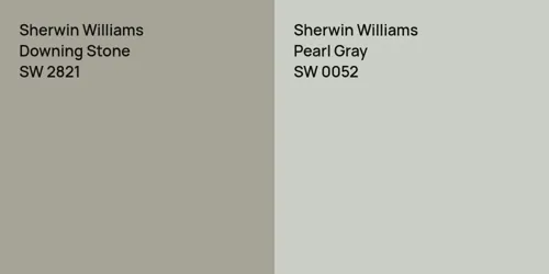 SW 2821 Downing Stone vs SW 0052 Pearl Gray