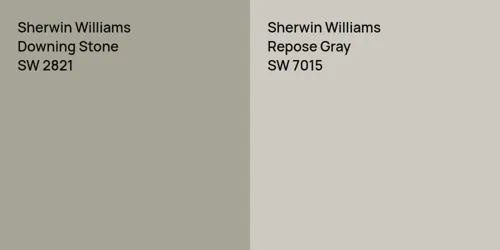 SW 2821 Downing Stone vs SW 7015 Repose Gray