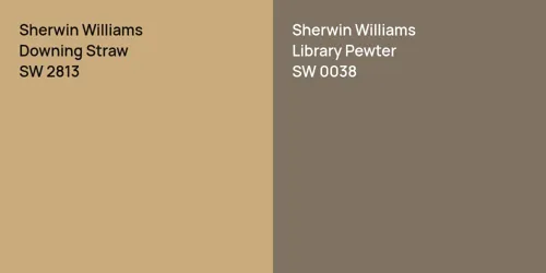 SW 2813 Downing Straw vs SW 0038 Library Pewter