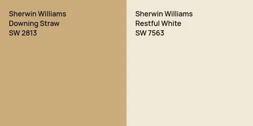 SW 2813 Downing Straw vs SW 7563 Restful White