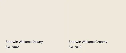 SW 7002 Downy vs SW 7012 Creamy