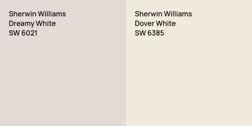 SW 6021 Dreamy White vs SW 6385 Dover White