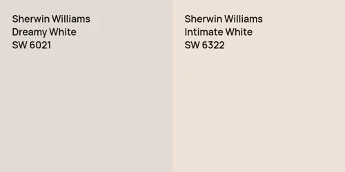 SW 6021 Dreamy White vs SW 6322 Intimate White