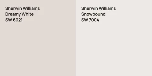 SW 6021 Dreamy White vs SW 7004 Snowbound