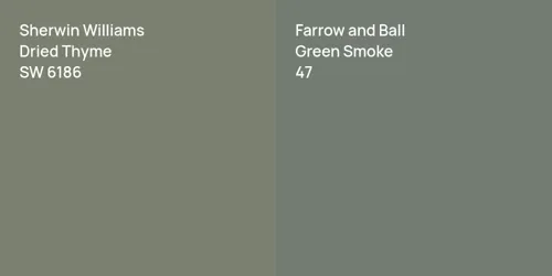 SW 6186 Dried Thyme vs 47 Green Smoke