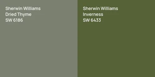 SW 6186 Dried Thyme vs SW 6433 Inverness