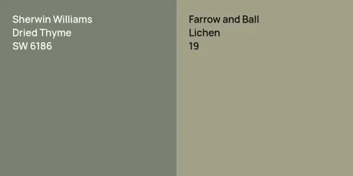 SW 6186 Dried Thyme vs 19 Lichen