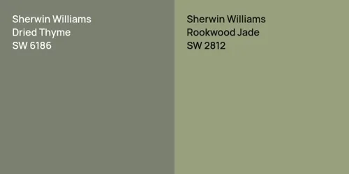 SW 6186 Dried Thyme vs SW 2812 Rookwood Jade