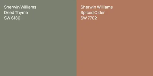 SW 6186 Dried Thyme vs SW 7702 Spiced Cider