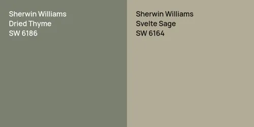 SW 6186 Dried Thyme vs SW 6164 Svelte Sage