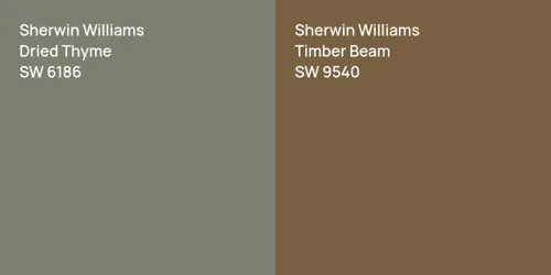 SW 6186 Dried Thyme vs SW 9540 Timber Beam