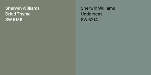 SW 6186 Dried Thyme vs SW 6214 Underseas